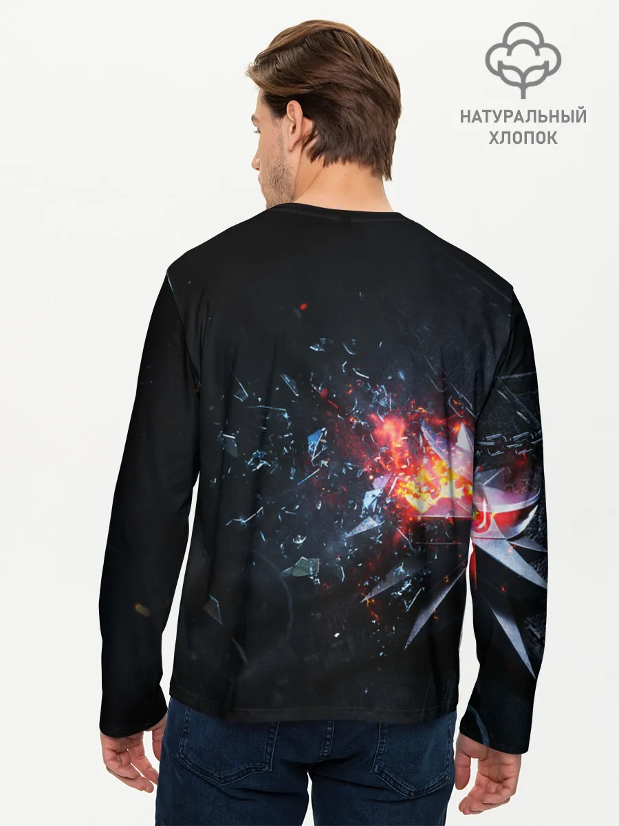 Мужской лонгслив базовый / МЕДАЛЬОН ВЕДЬМАКА