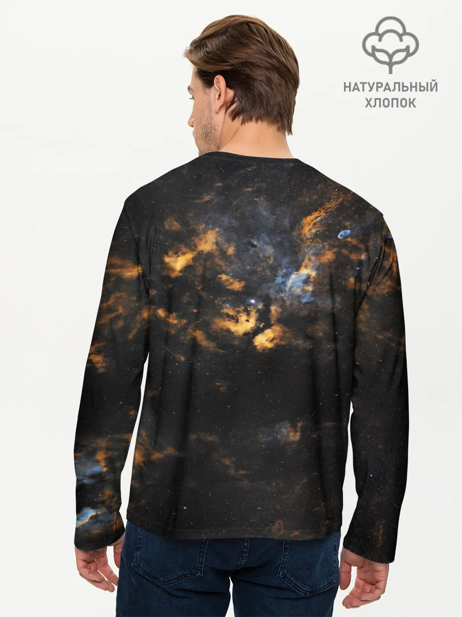 Мужской лонгслив базовый / Космическое небо