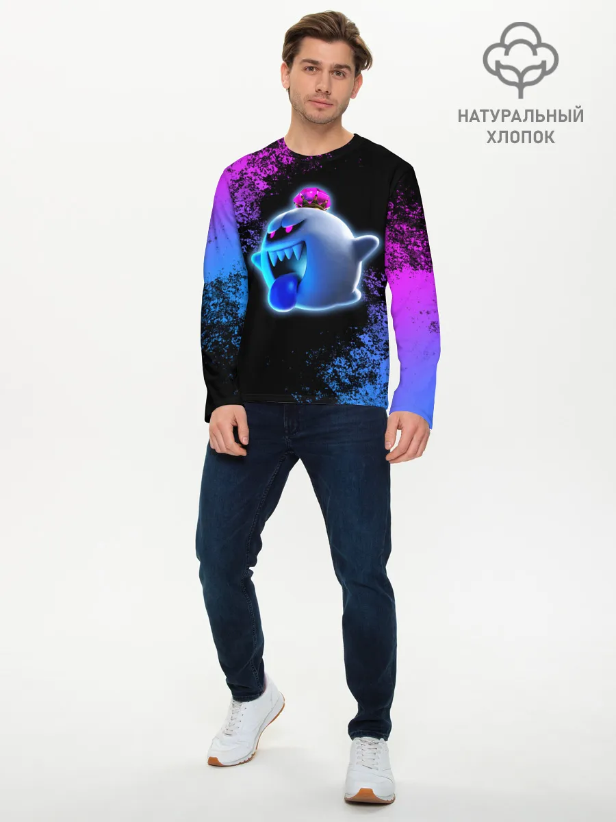 Мужской лонгслив базовый / Luigis Mansion