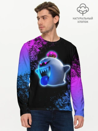 Мужской лонгслив базовый / Luigis Mansion