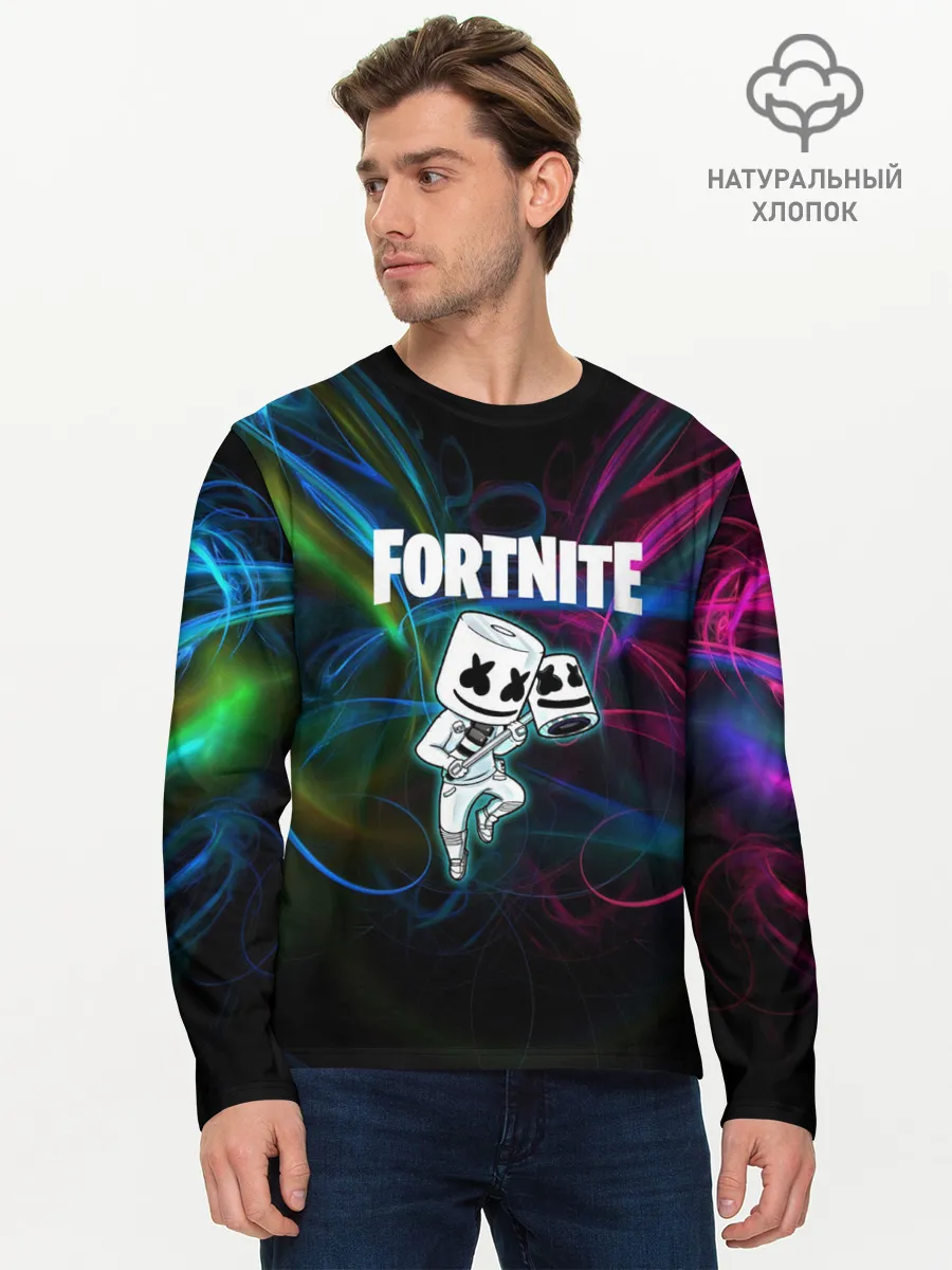 Мужской лонгслив базовый / Fortnite x Marshmallow.