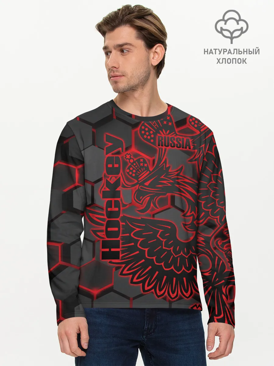 Мужской лонгслив базовый / Хоккей