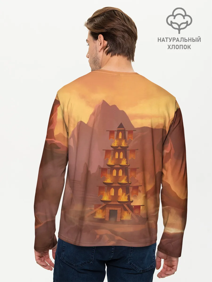 Мужской лонгслив базовый / Сэр Троглодит - Демон, инферно