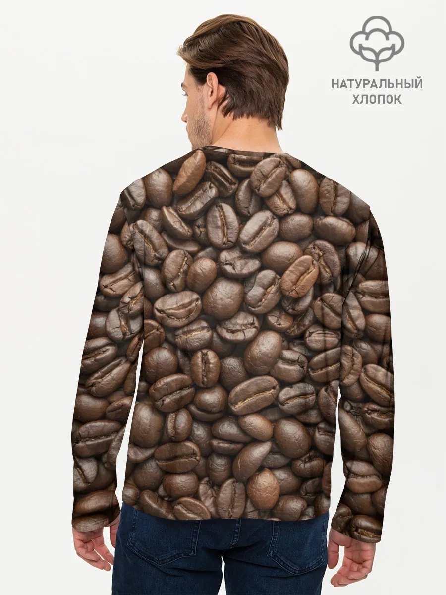 Мужской лонгслив базовый / Coffee