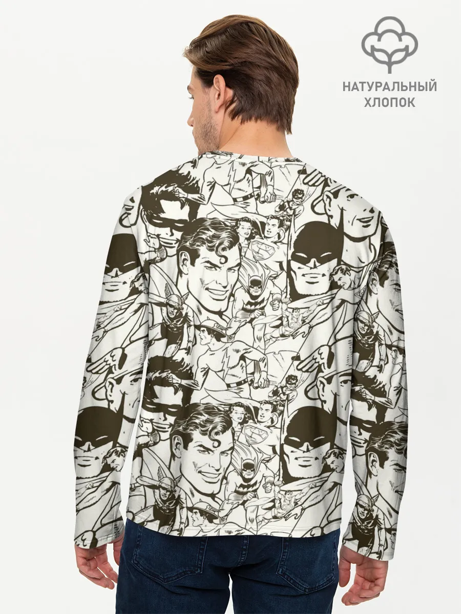 Мужской лонгслив базовый / Super Powers