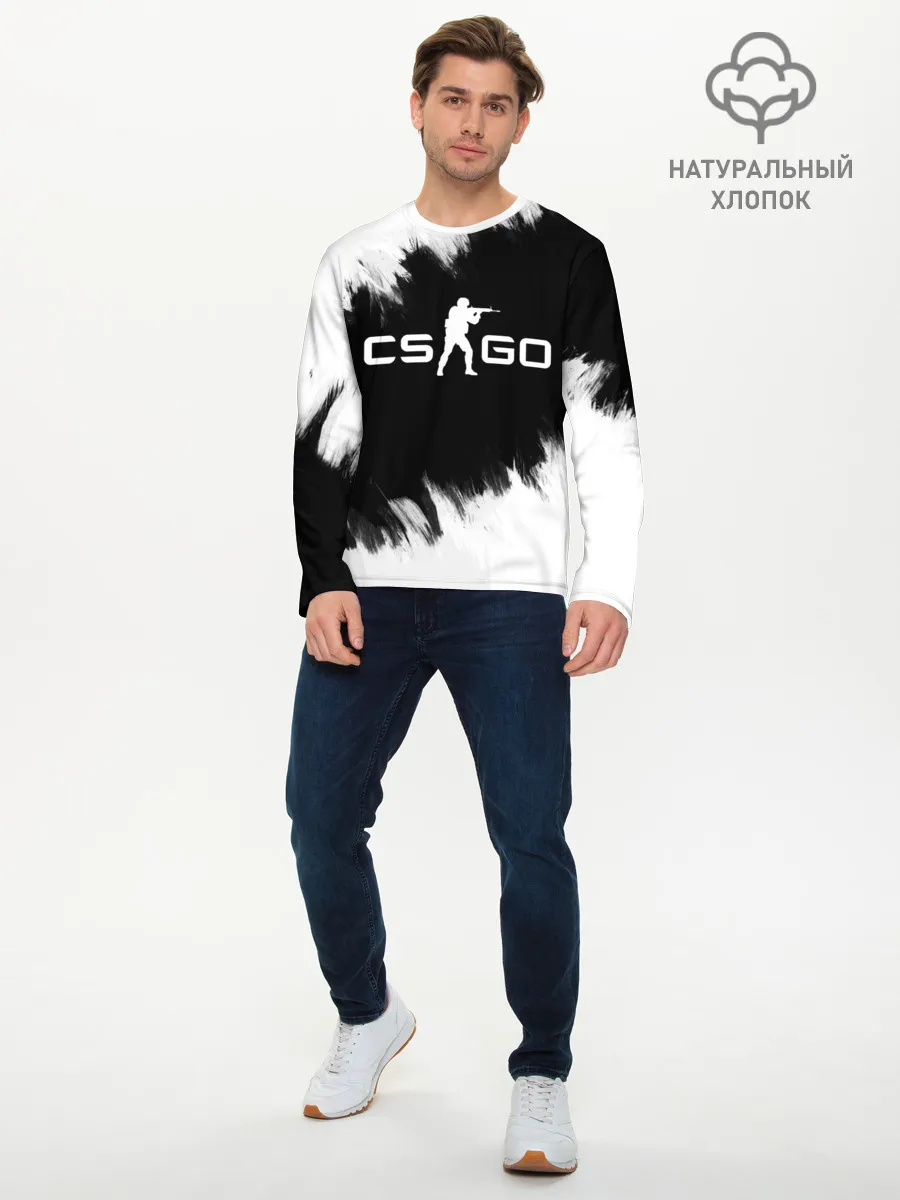 Мужской лонгслив базовый / CS:GO BW