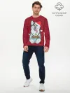 Мужской лонгслив базовый / Christmas Husky