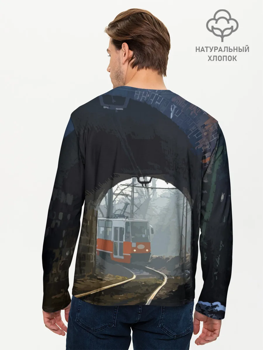 Мужской лонгслив базовый / Трамвай