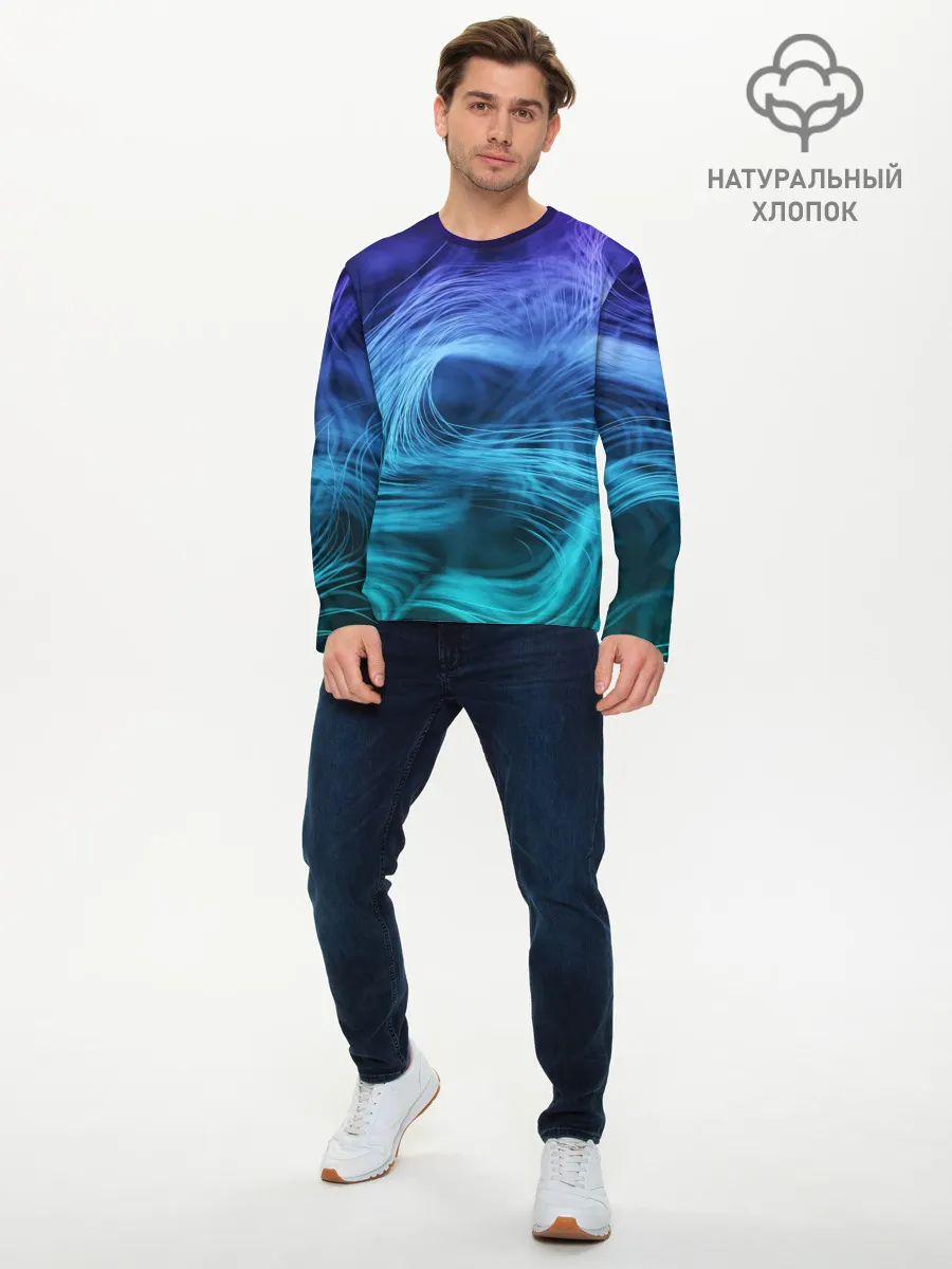Мужской лонгслив базовый / Линии материи