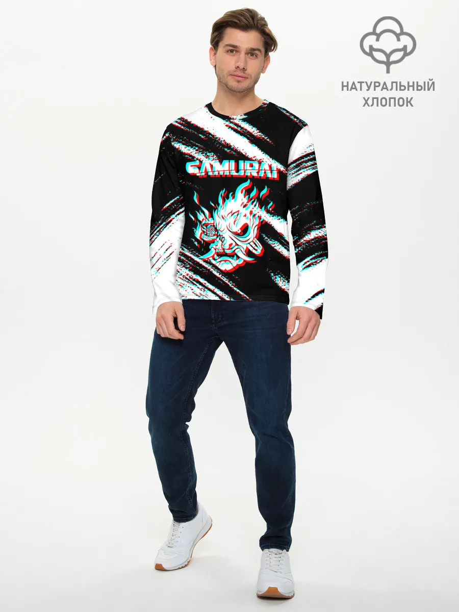 Мужской лонгслив базовый / Samurai | Glitch.