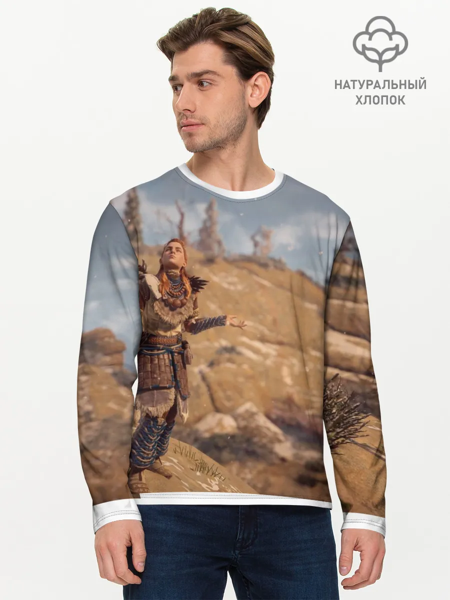 Мужской лонгслив базовый / Horizon Zero Dawn