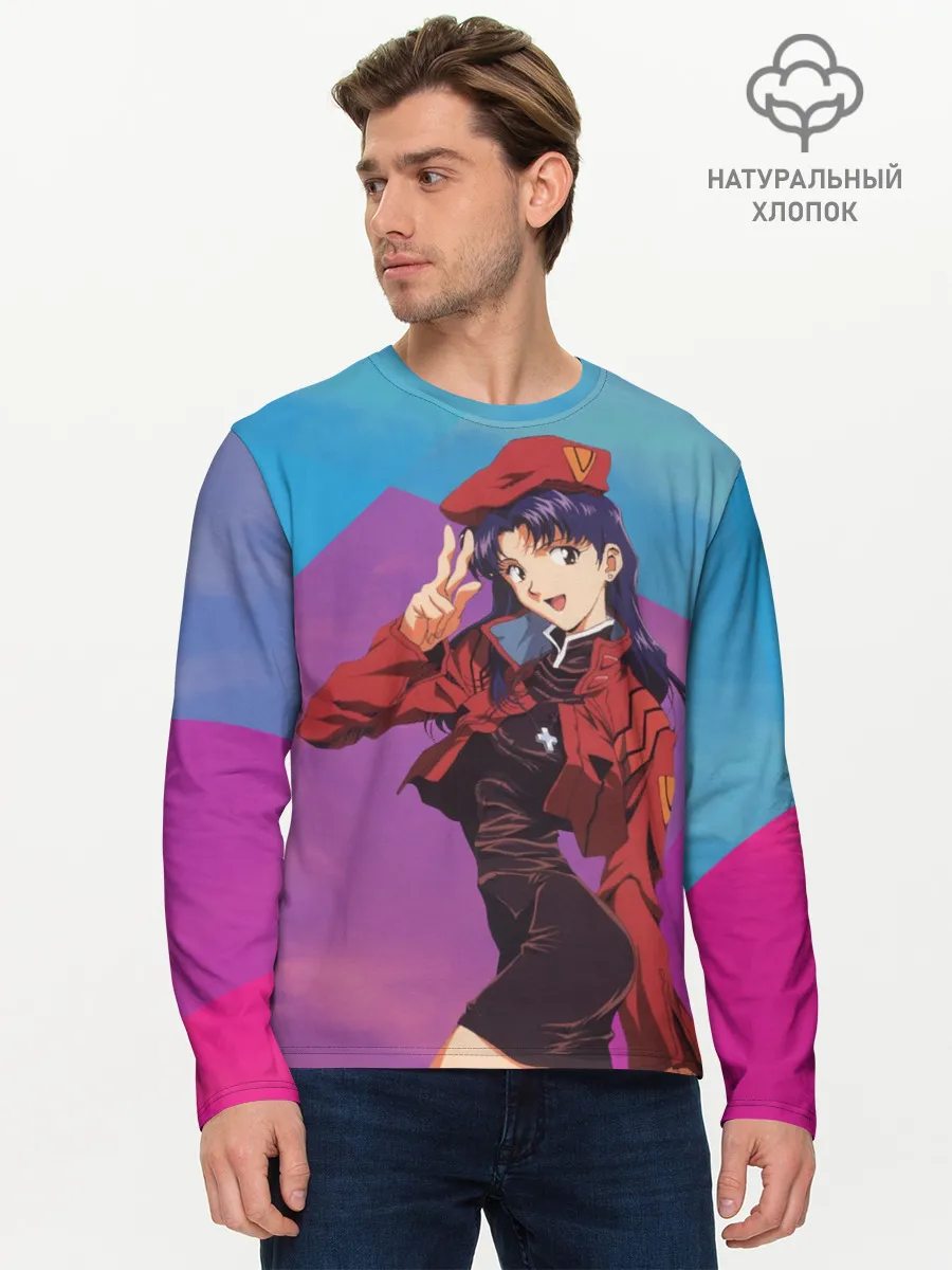 Мужской лонгслив базовый / Misato Katsuragi