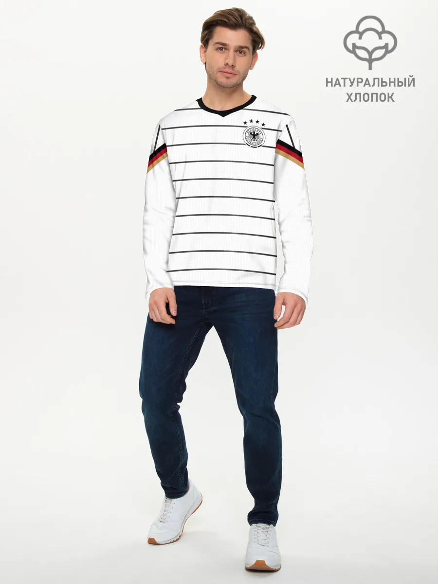 Мужской лонгслив базовый / Germany home 2020 EURO