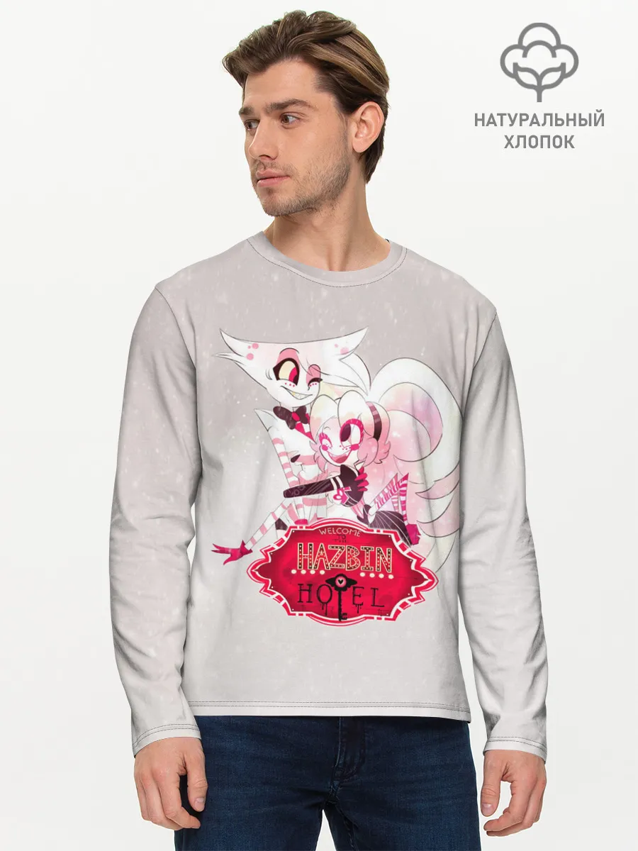 Мужской лонгслив базовый / Hazbin Hotel