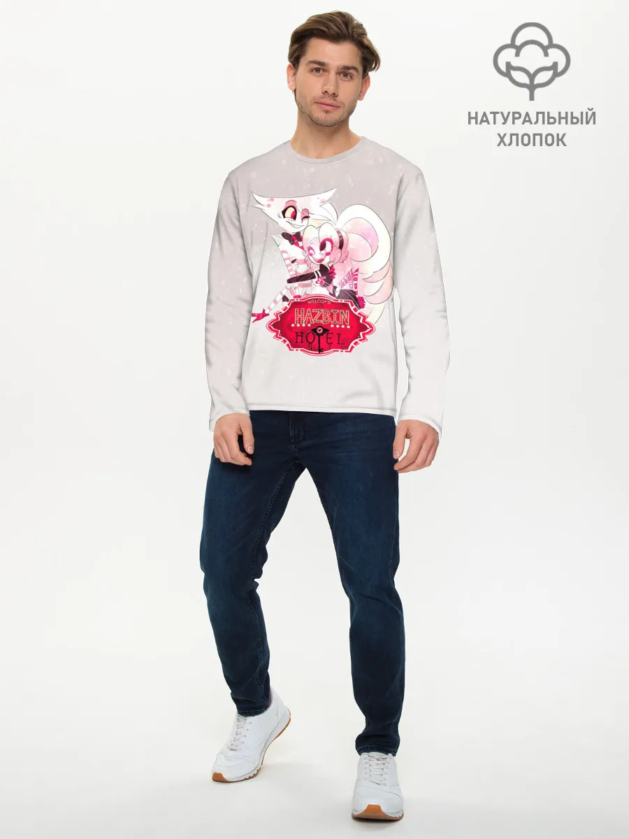 Мужской лонгслив базовый / Hazbin Hotel