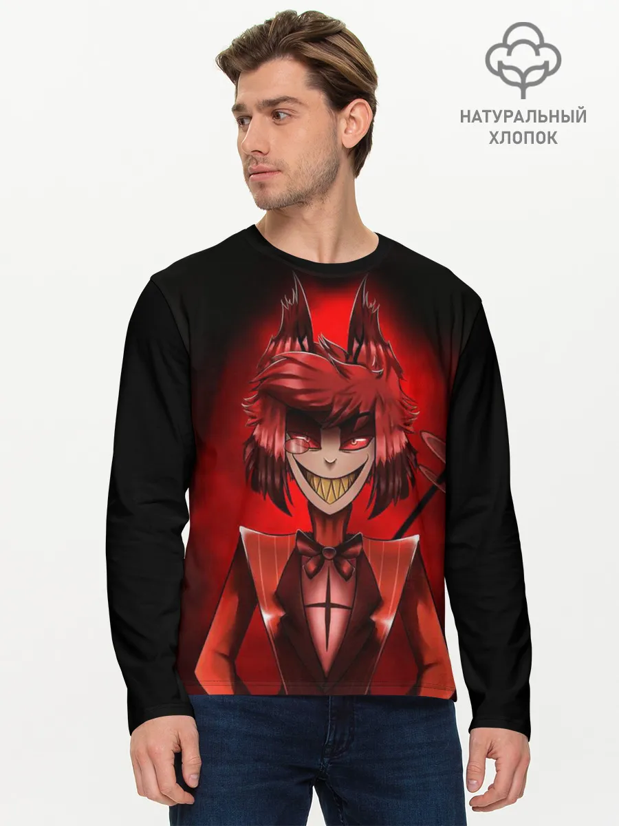 Мужской лонгслив базовый / Отель хазбин