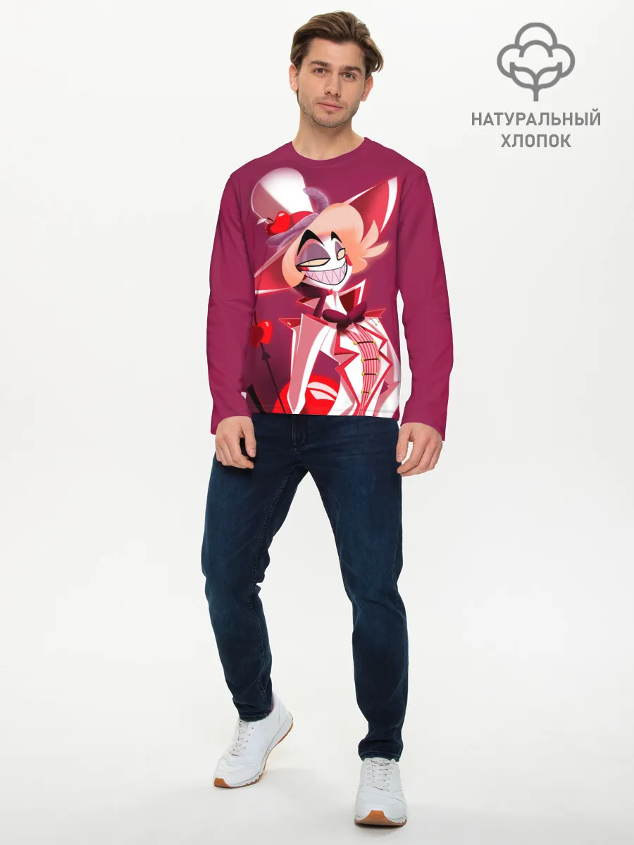 Мужской лонгслив базовый / Hazbin Hotel