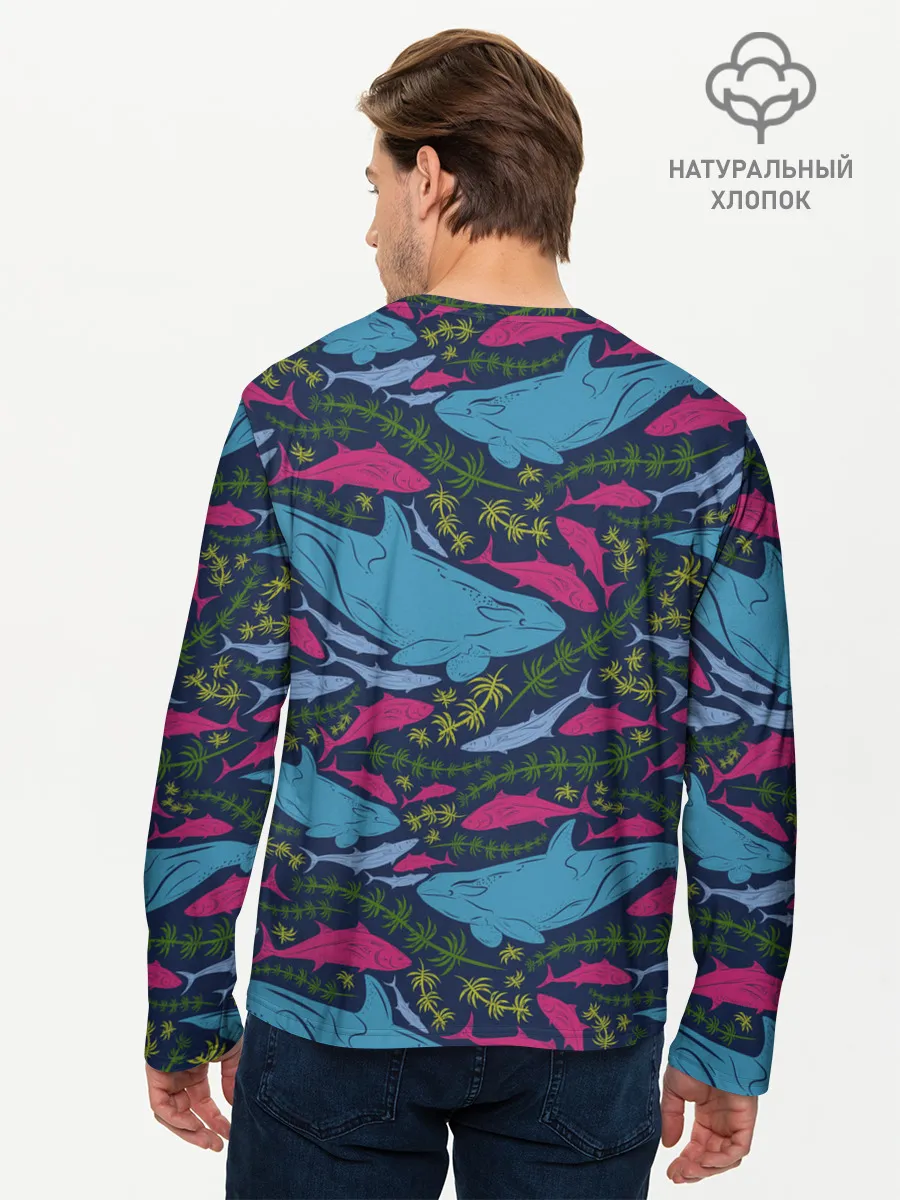 Мужской лонгслив базовый / Касатки