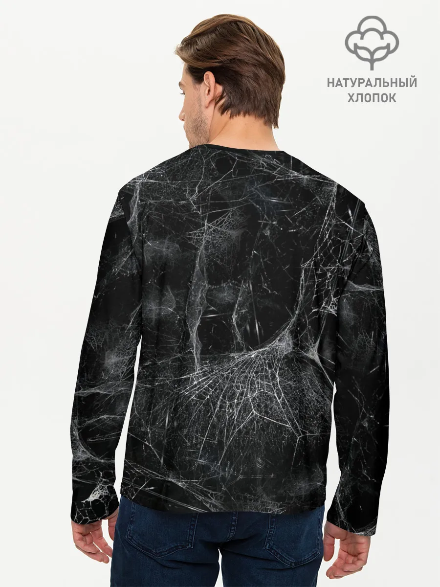 Мужской лонгслив базовый / Индеец череп