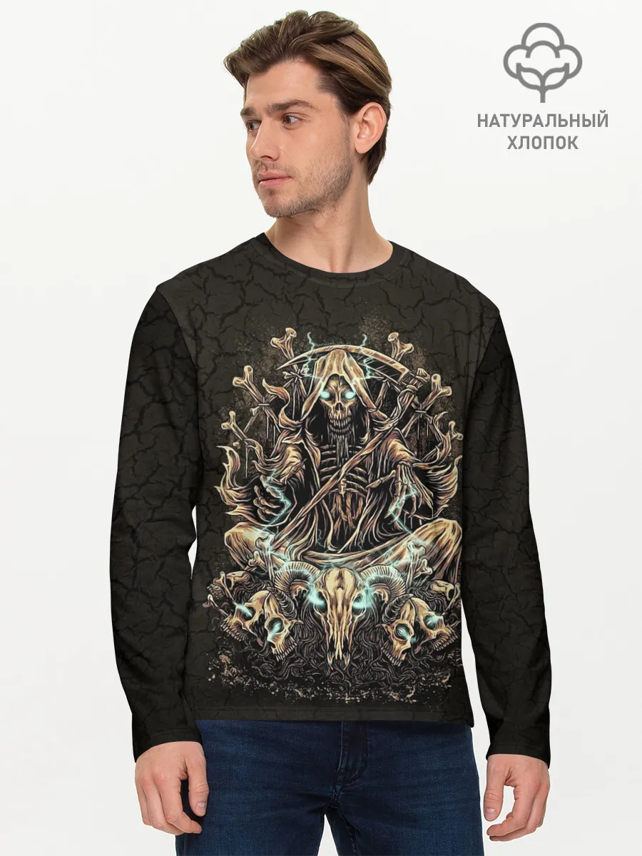 Мужской лонгслив базовый / Death on the skulls