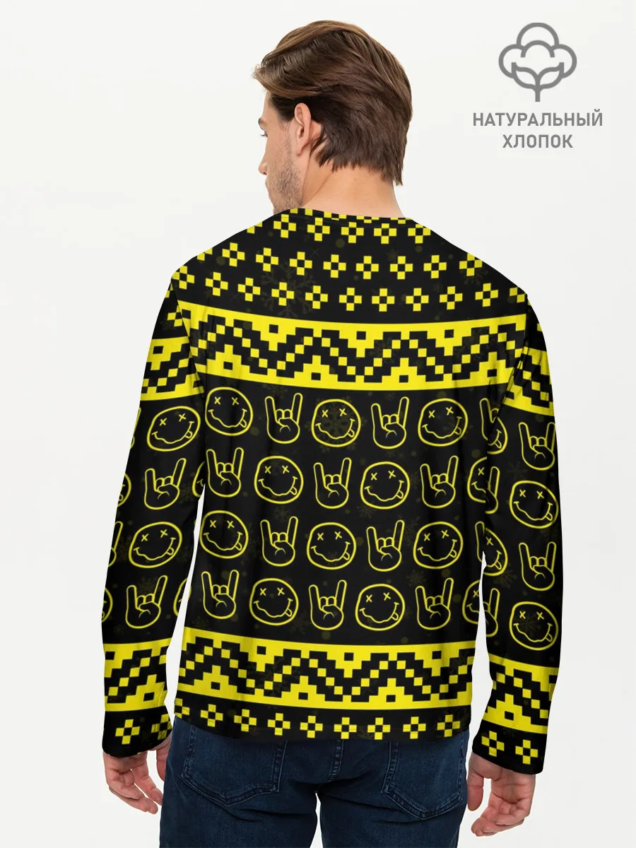 Мужской лонгслив базовый / НОВОГОДНЯЯ NIRVANA