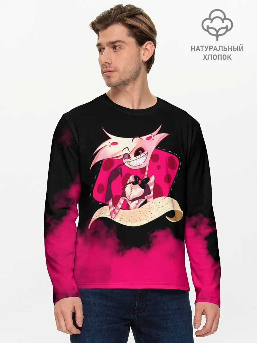 Мужской лонгслив базовый / Hazbin Hotel