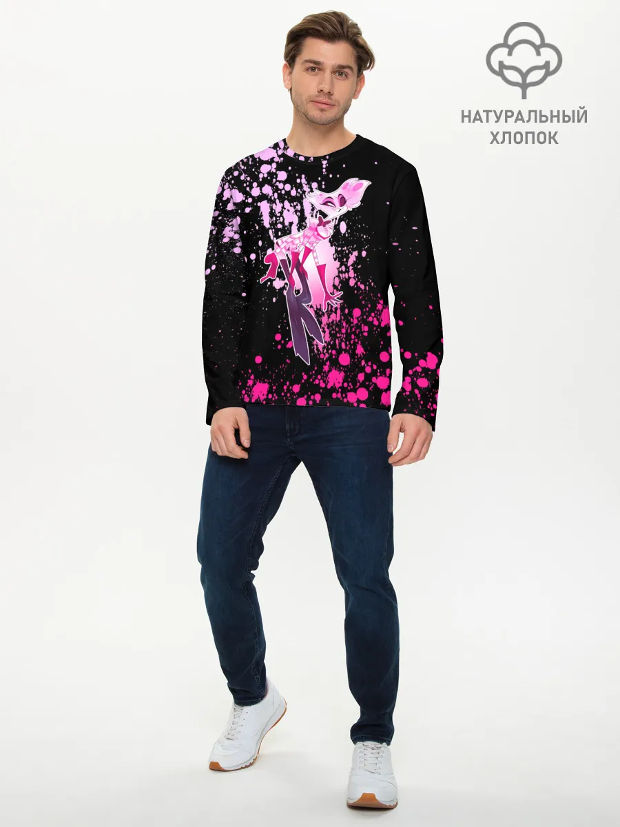 Мужской лонгслив базовый / Hazbin Hotel