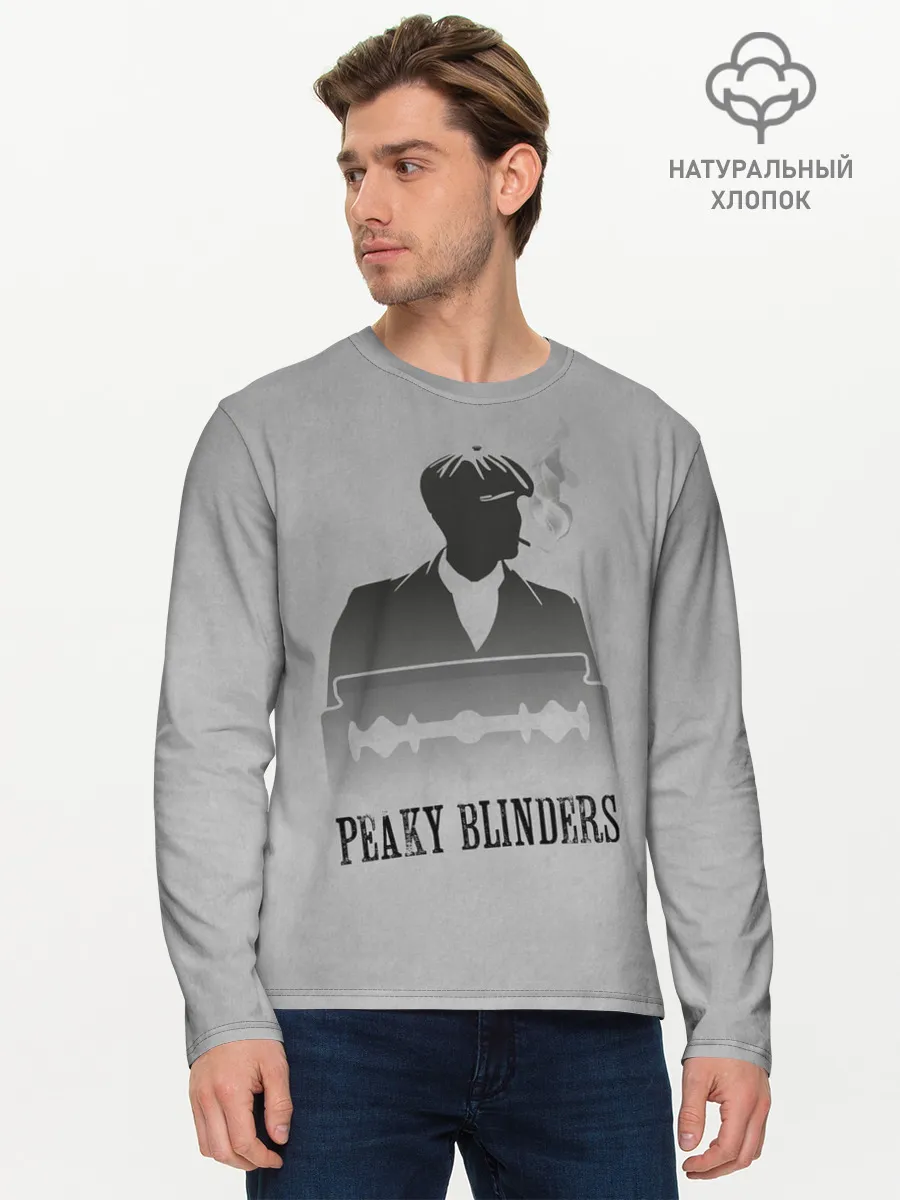 Мужской лонгслив базовый / Острые козырьки