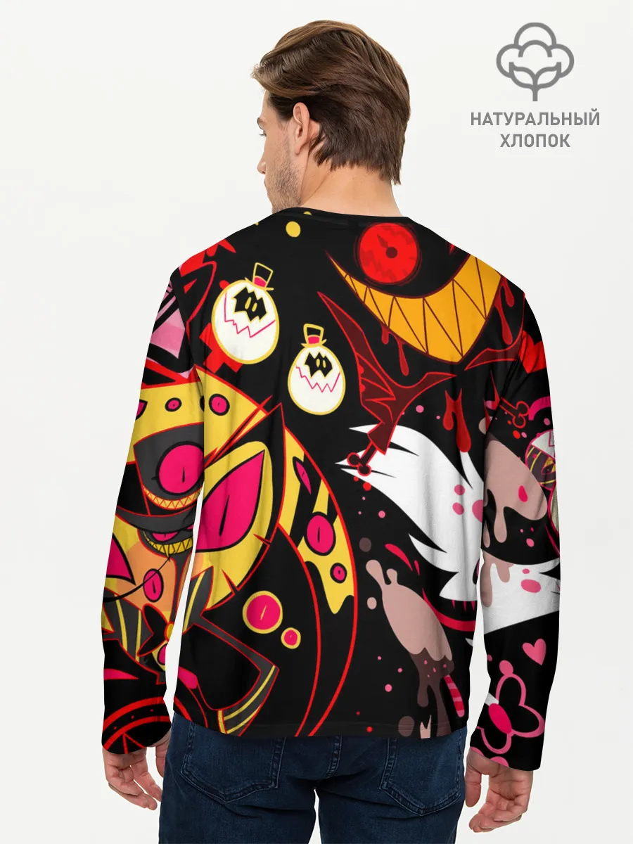 Мужской лонгслив базовый / Hazbin Hotel