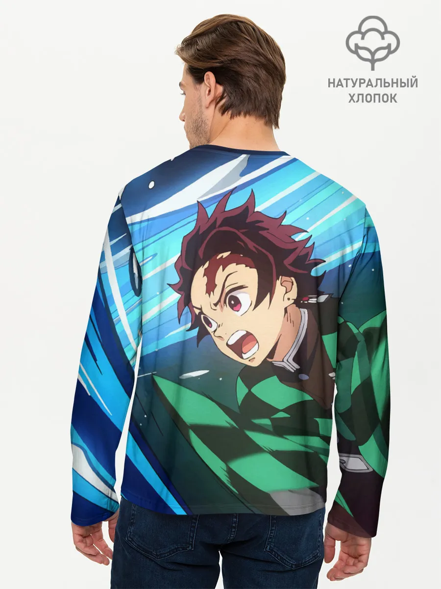 Мужской лонгслив базовый / Клинок рассекающий демонов