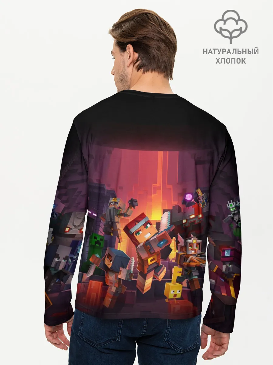 Мужской лонгслив базовый / Minecraft Dungeons