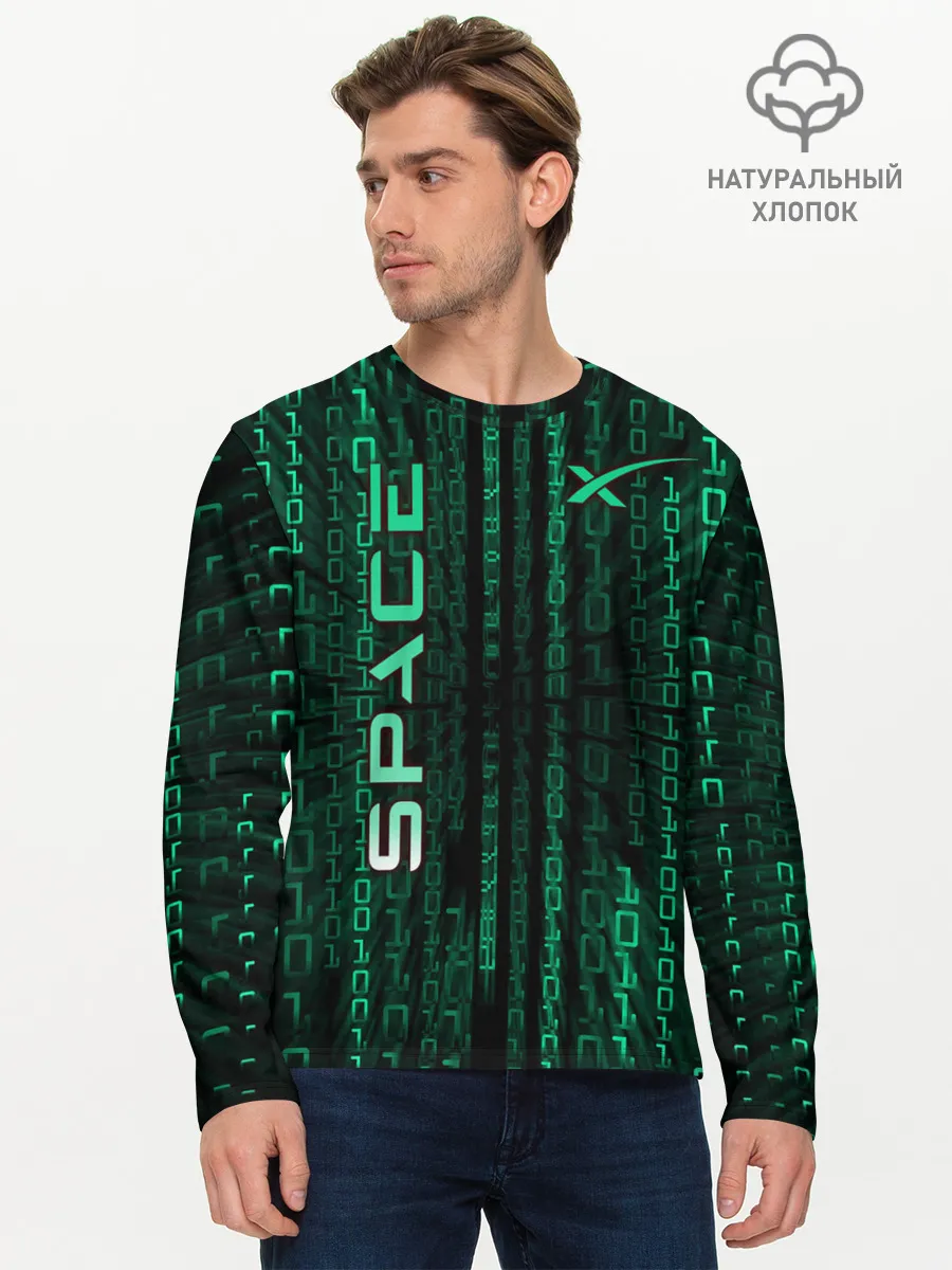 Мужской лонгслив базовый / SpaceX