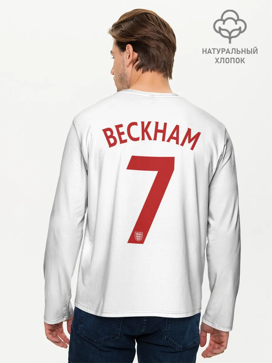 Мужской лонгслив базовый / Дэвид Бекхэм Англия Ретро