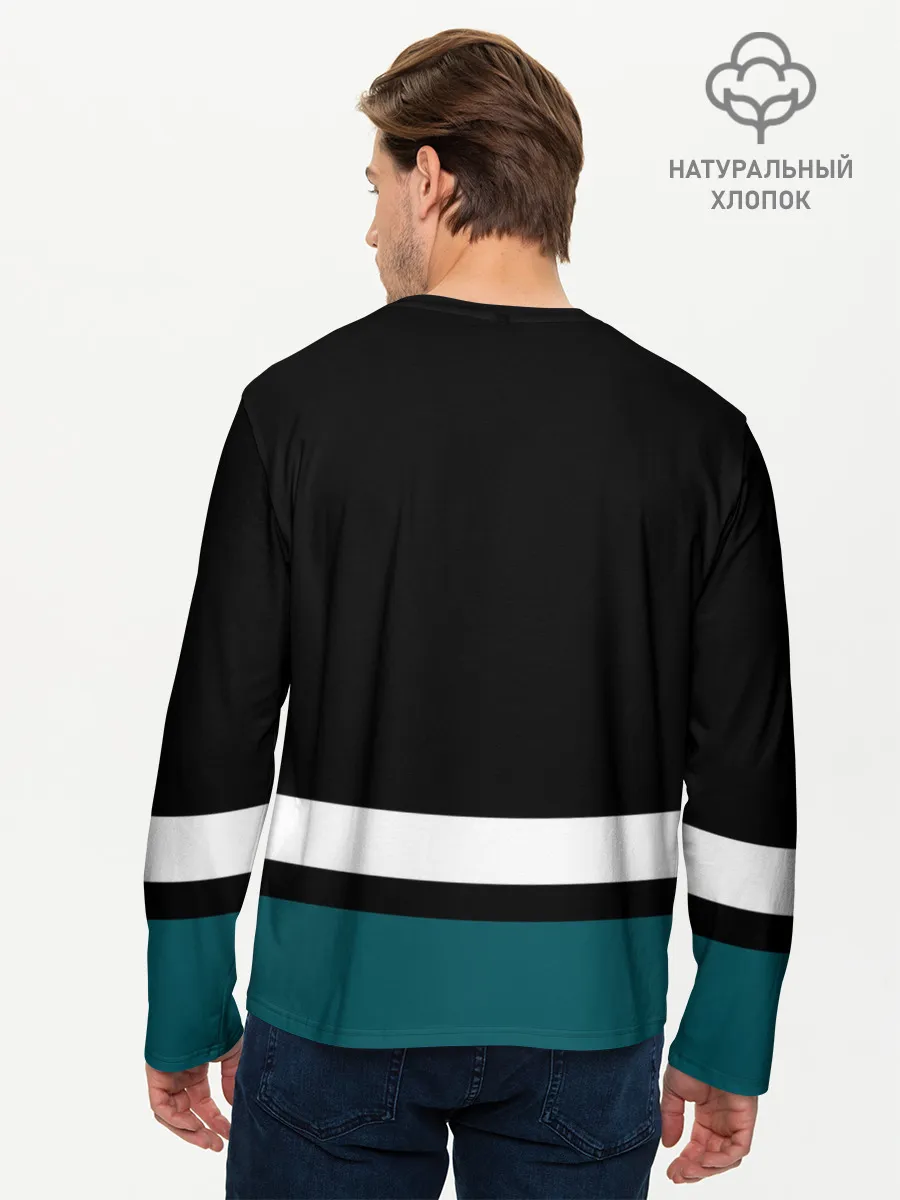 Мужской лонгслив базовый / Сан-Хосе Шаркс