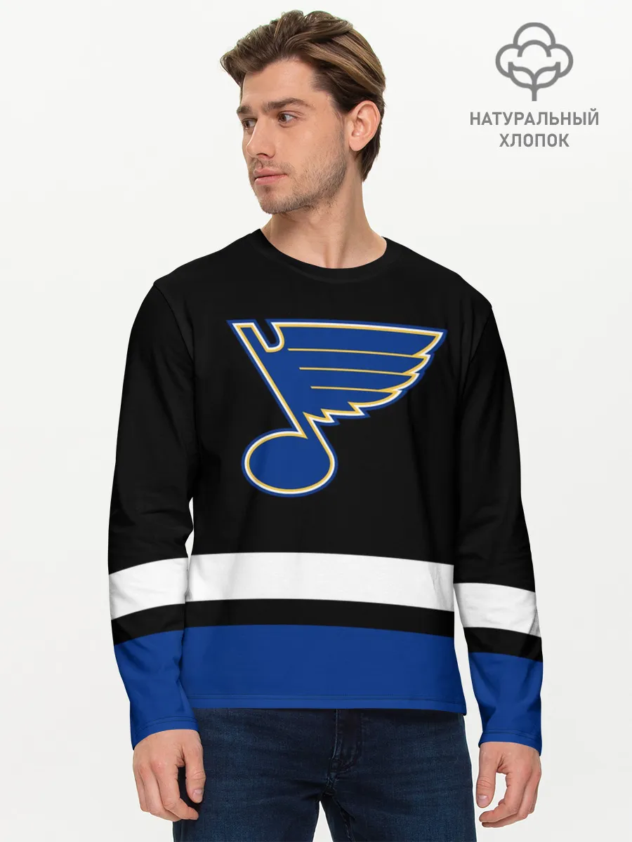 Мужской лонгслив базовый / Сент-Луис Блюз НХЛ