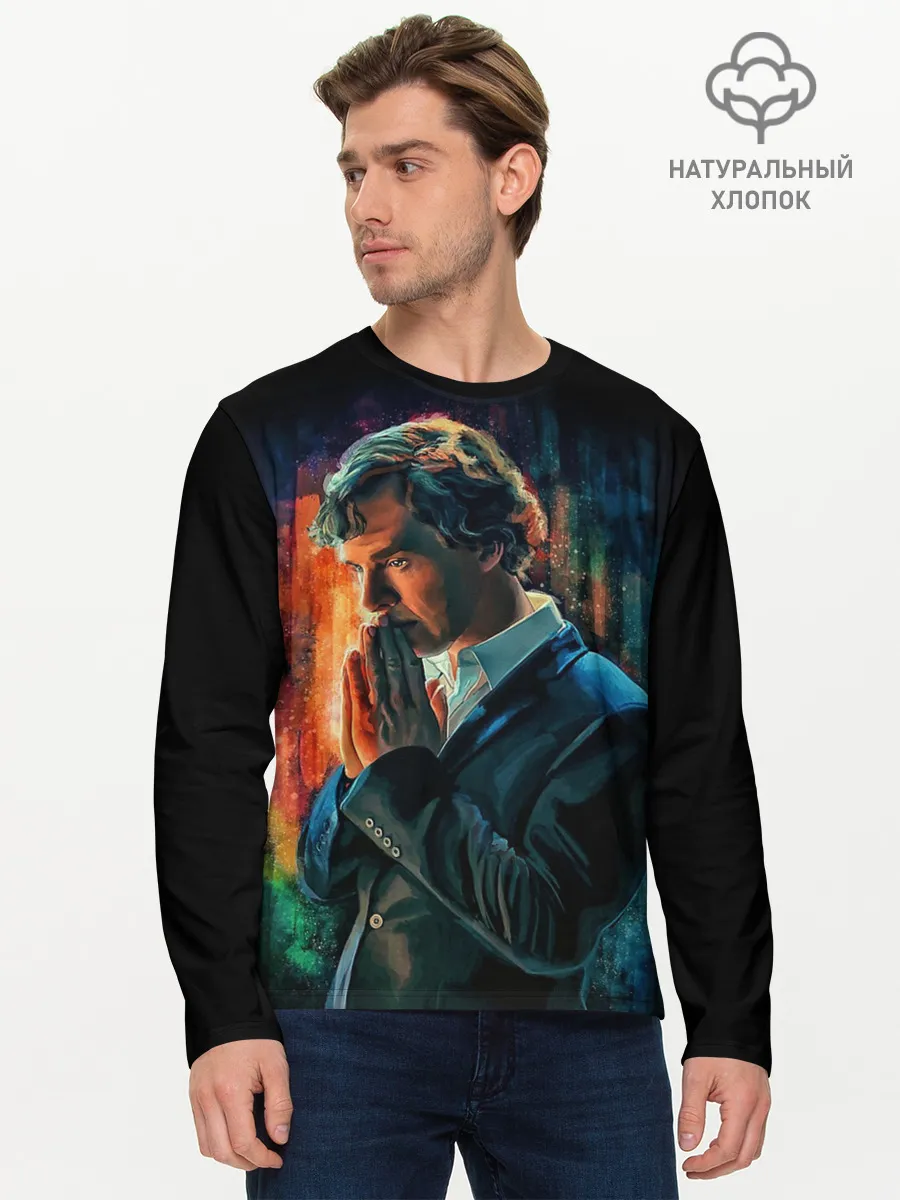 Мужской лонгслив базовый / Sherlock