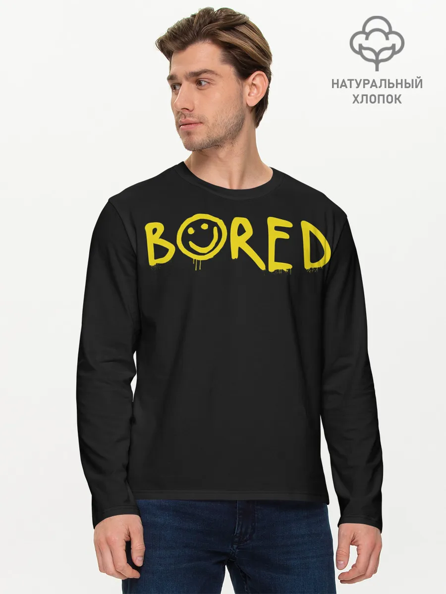 Мужской лонгслив базовый / Sherlock Bored