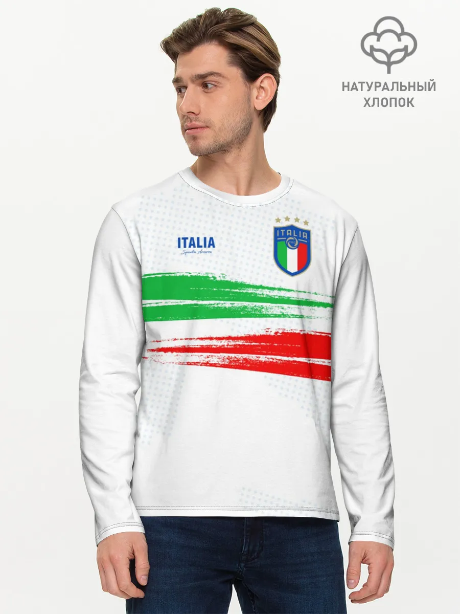 Мужской лонгслив базовый / Сборная Италии