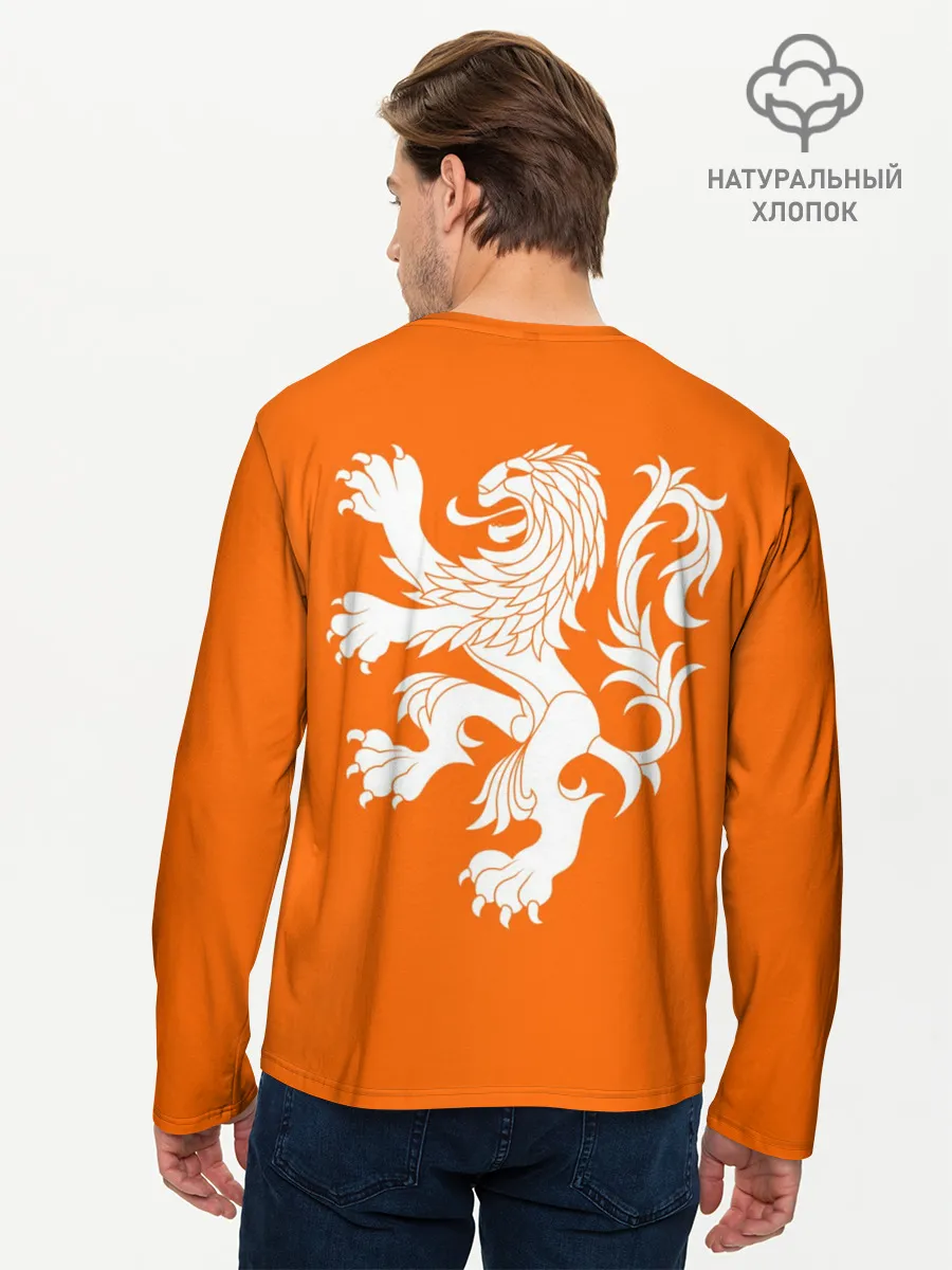 Мужской лонгслив базовый / Сборная Голландии