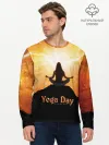 Мужской лонгслив базовый / International Yoga Day