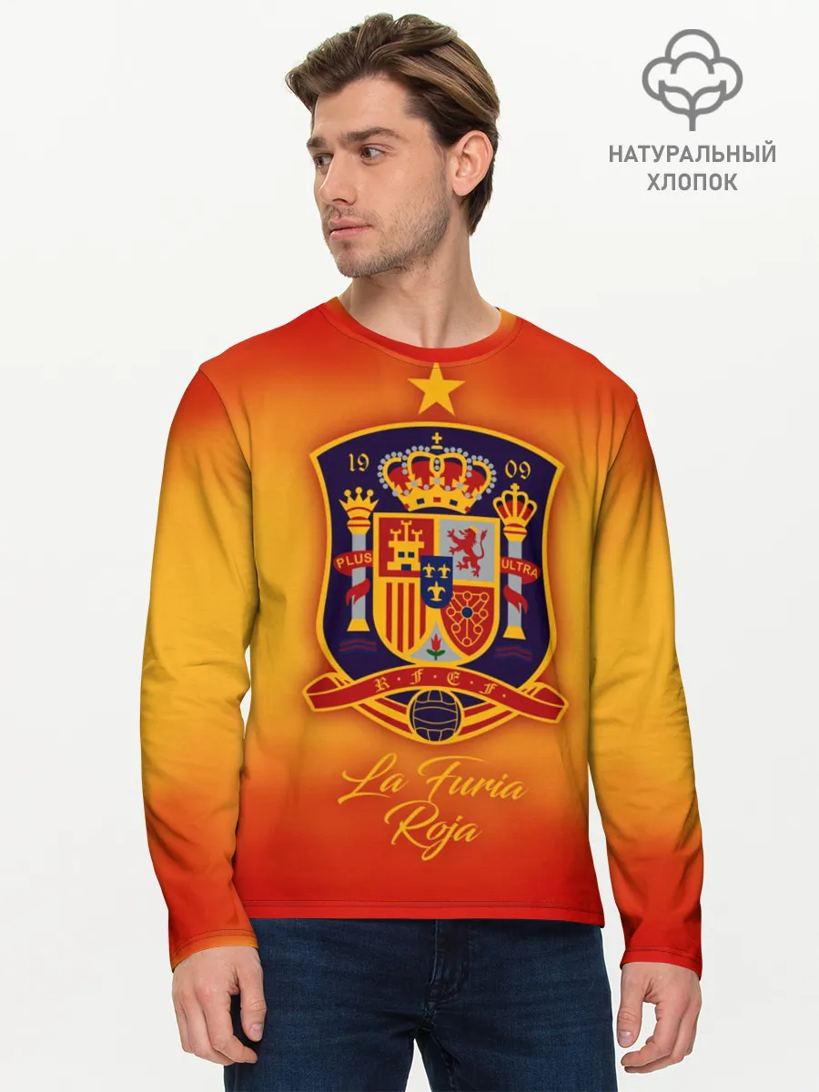 Мужской лонгслив базовый / Сборная Испании