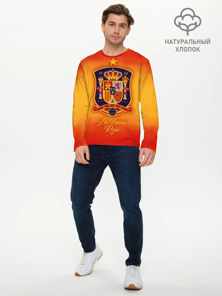 Мужской лонгслив базовый / Сборная Испании