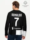 Мужской лонгслив базовый / Ronaldo Juventus Home 19/20