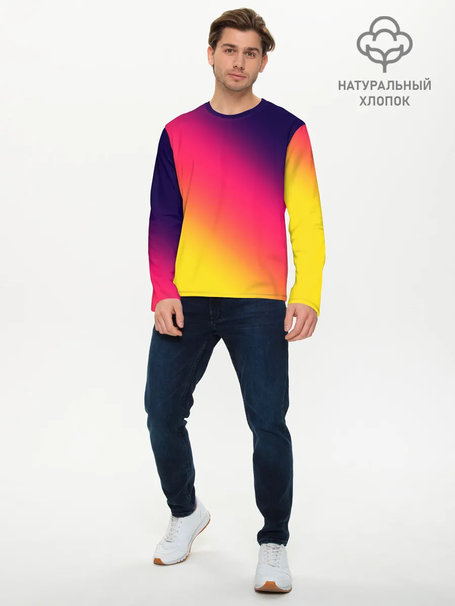 Мужской лонгслив базовый / Градиент