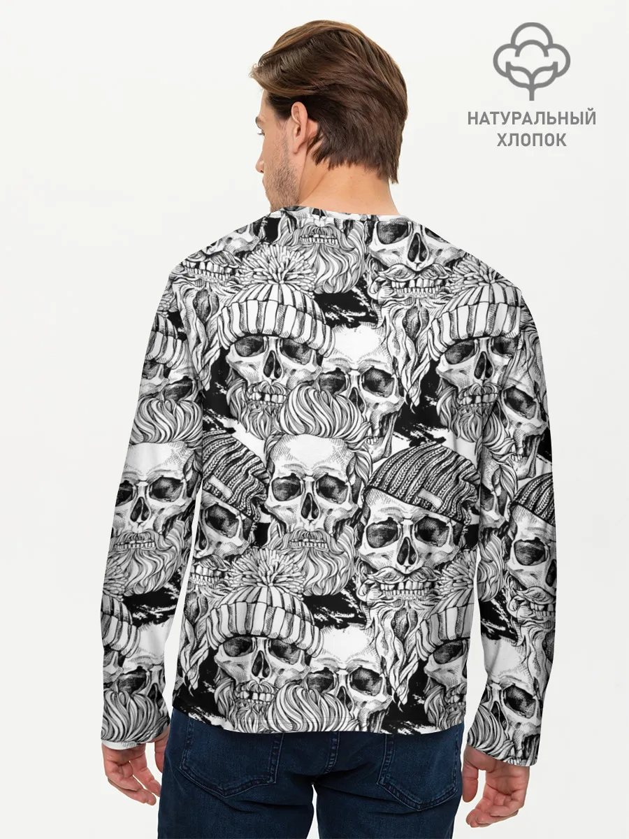 Мужской лонгслив базовый / Human skulls