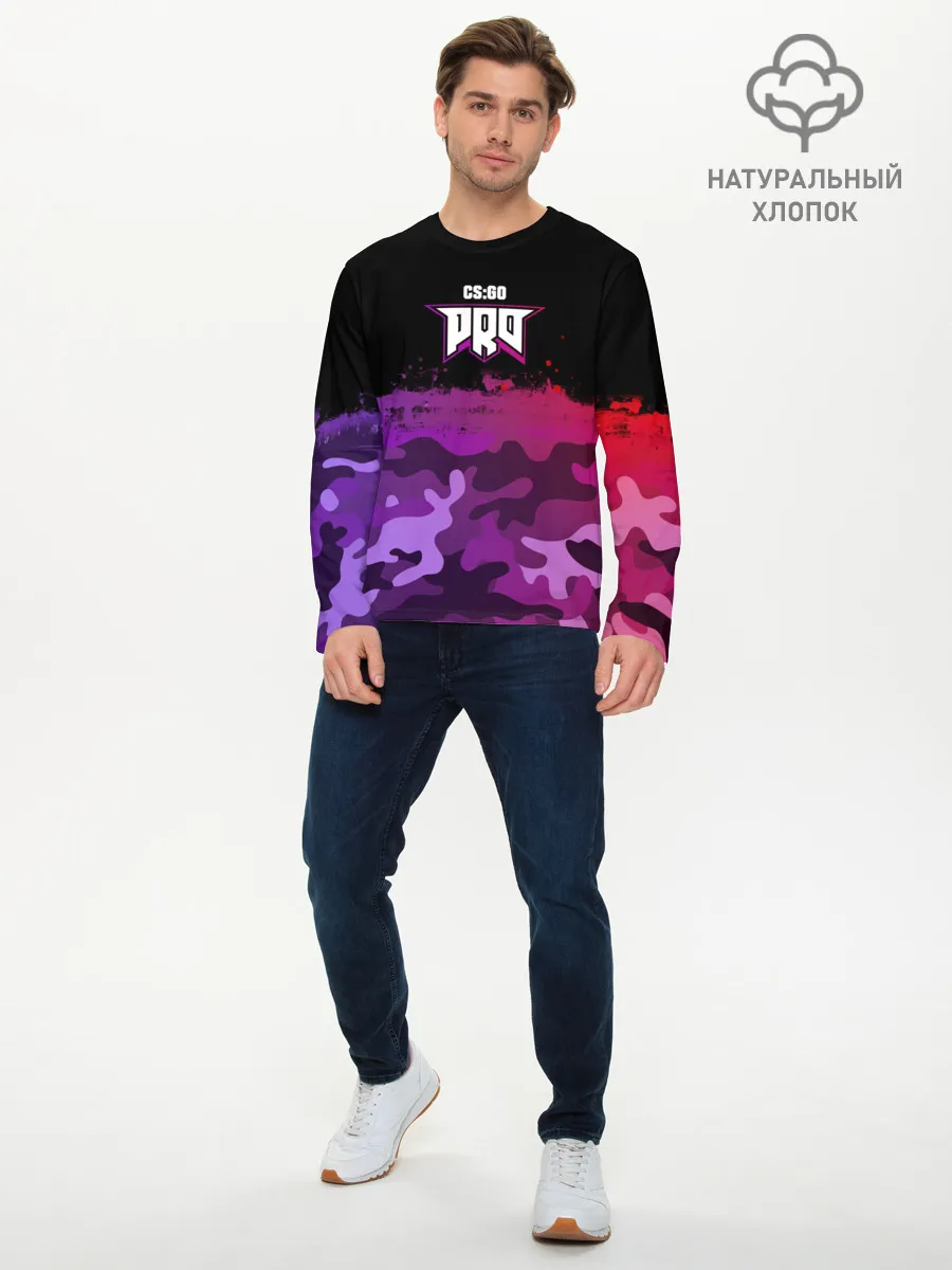 Мужской лонгслив базовый / pro100