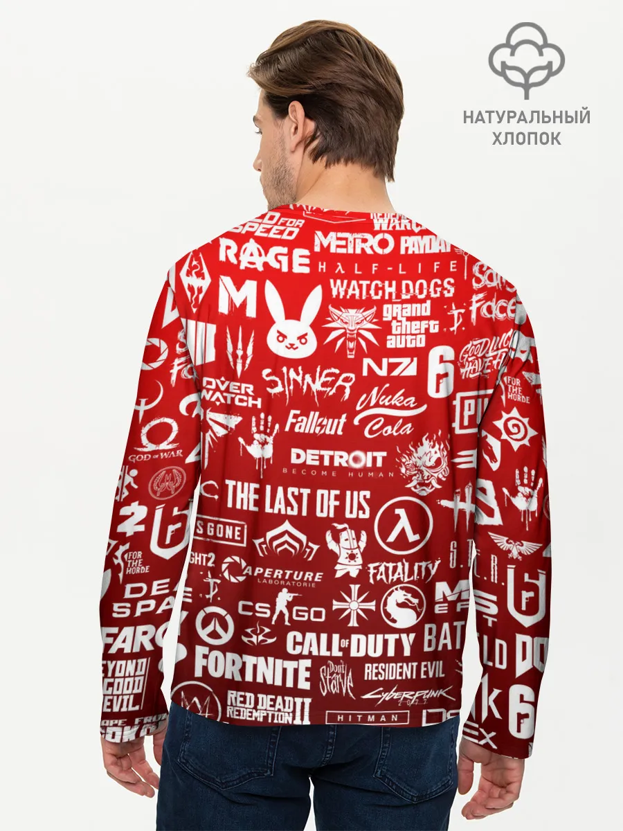 Мужской лонгслив базовый / ЛОГОТИПЫ ИГР