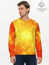 Мужской лонгслив базовый / ОРАНЖЕВЫЕ СОТЫ