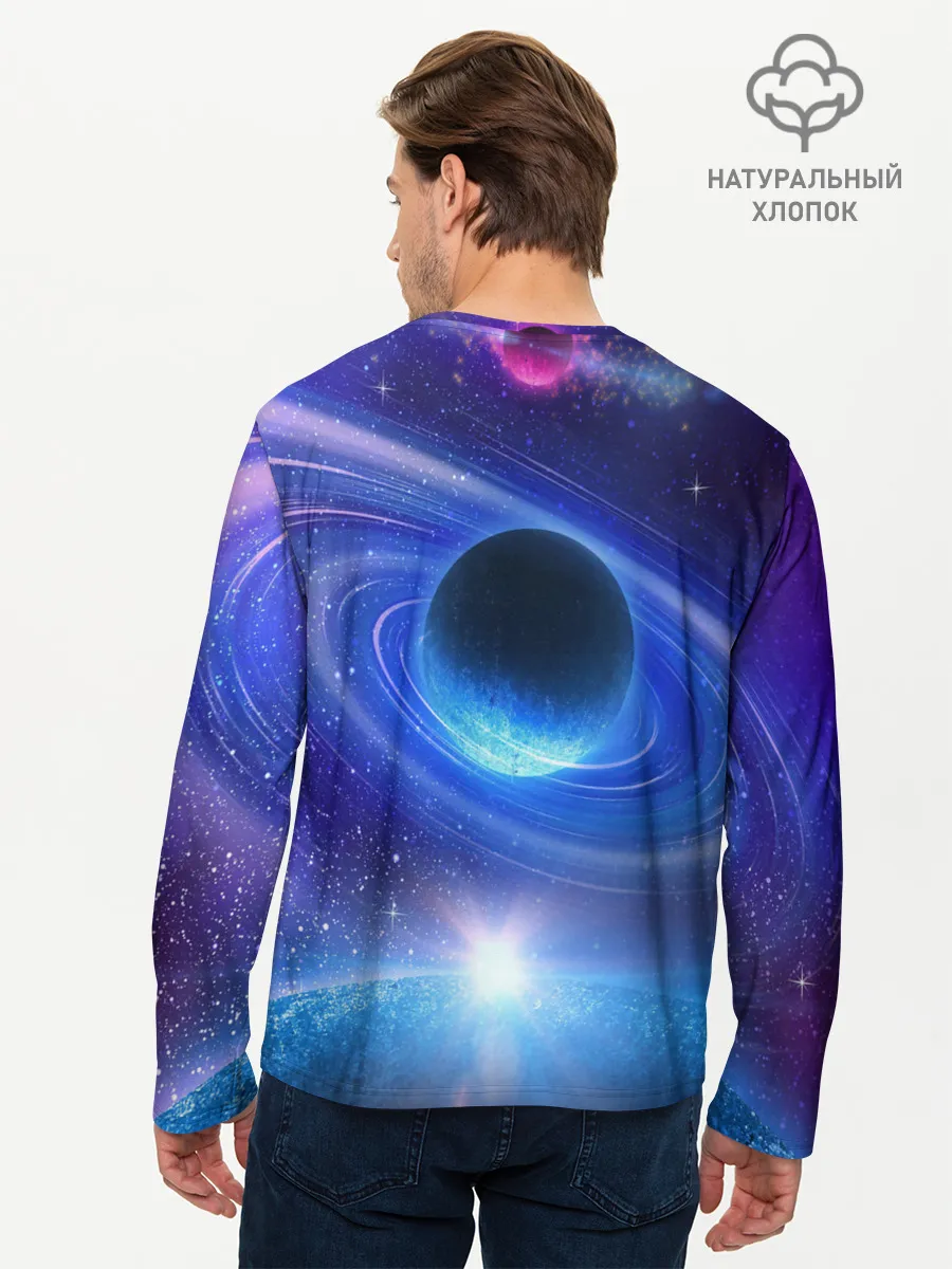 Мужской лонгслив базовый / Космос