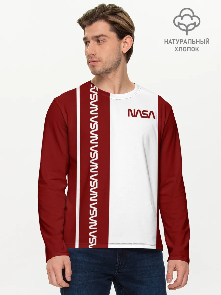 Мужской лонгслив базовый / NASA
